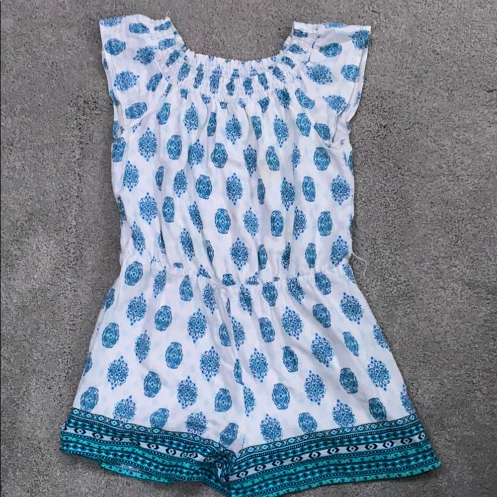 blue and white romper!